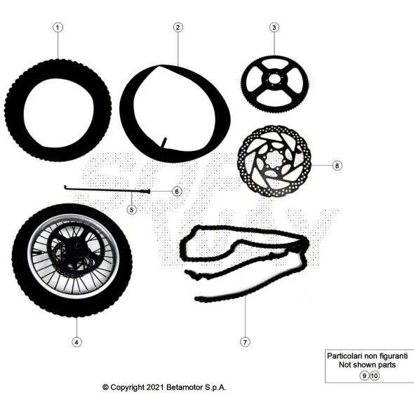 RUOTA POSTERIORE COMPLETA