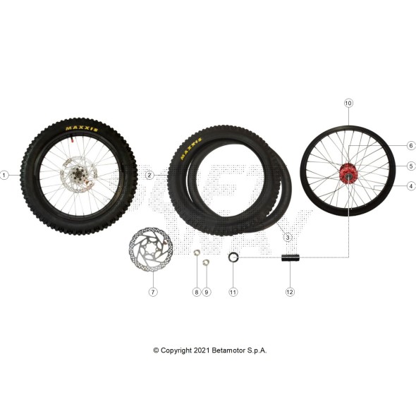 RUOTA ANTERIORE COMPLETA