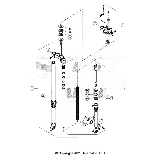PIASTRA DI STERZO INFERIORE BLACK ALP 4T