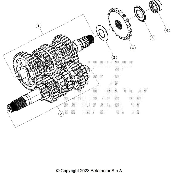 PIGNONE TRASMISSIONE SECONDARI RR 4T
