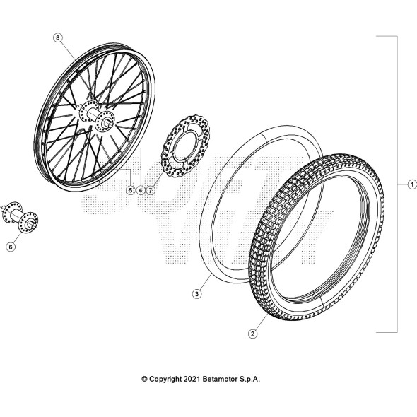 RUOTA ANTERIORE COMPLETA