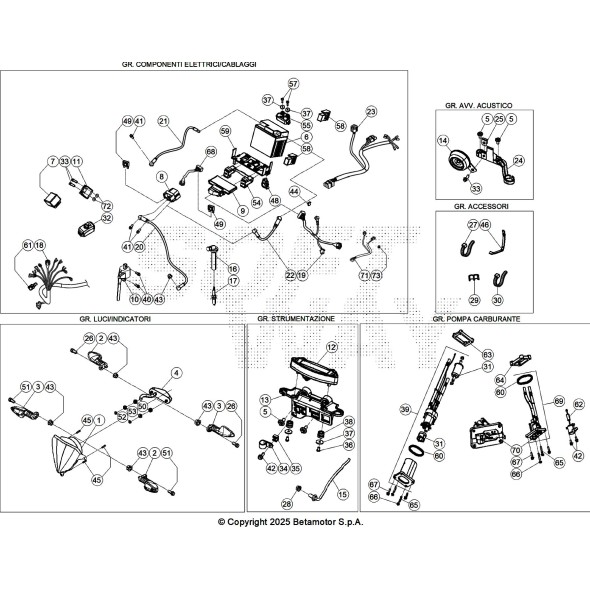 IMPIANTO ELETTRICO PRINCIPALE RR 4T RACI