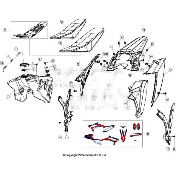 SERBATOIO BENZINA WHITE RX 4T