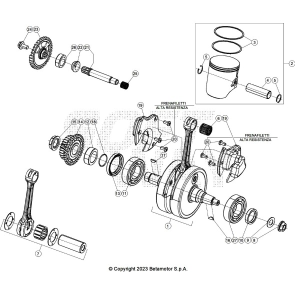 PISTONE MOTORE D73 - B