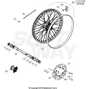 RUOTA ANTERIORE BLACK XTRAINER 2T