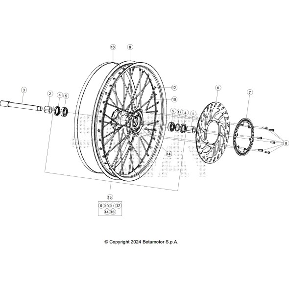 RUOTA ANTERIORE BLACK ALP X 4T