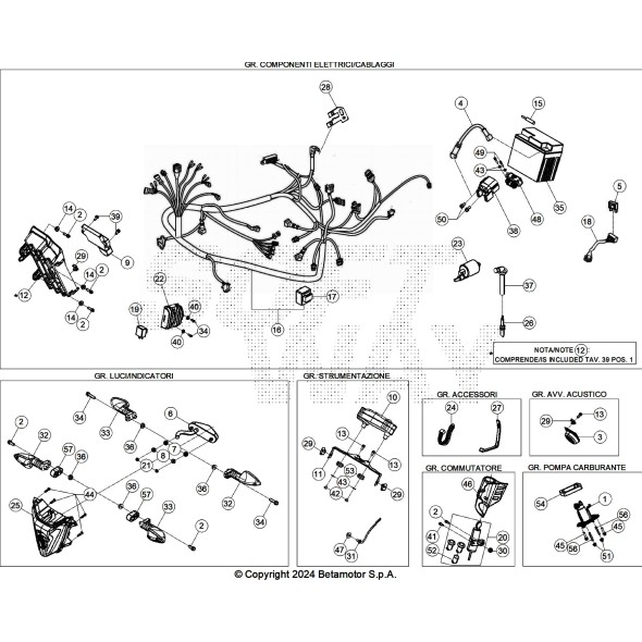 IMPIANTO ELETTRICO PRINCIPALE RR 4T