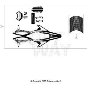 DECALCO CERCHI - MOTARD BLUE RR 2T TR
