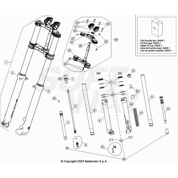 PIASTRA DI STERZO COMPLETA - KIT BLACK E