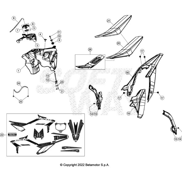 DECALCO SERIE COMPLETA RX 2T US 040.43.031.82.00