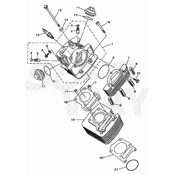 GUIDA VALVOLE SCARICO 125CC 4T