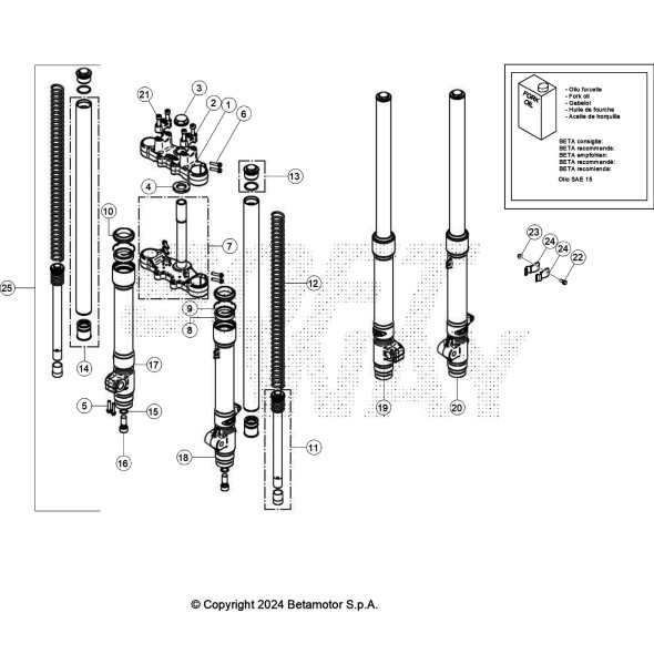 FORCELLA COMPLETA D40 BLACK RR 2T SPO