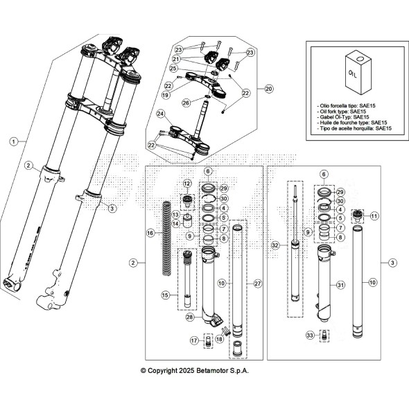 PIASTRA DI STERZO COMPLETA - KIT BLUE EV
