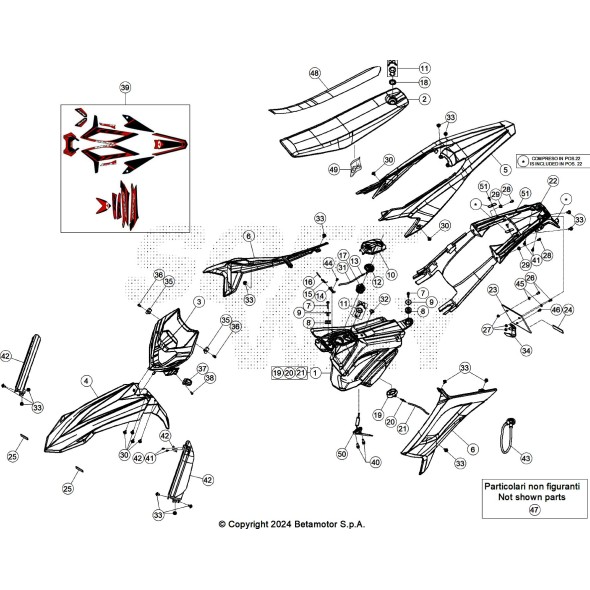 DECALCO SERIE COMPLETA - ENDURO RED RR 4
