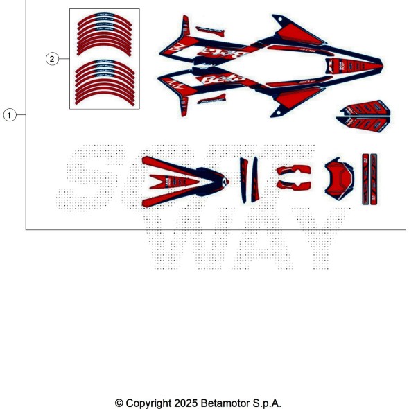DECALCO SERIE COMPLETA - ENDURO RR 2T