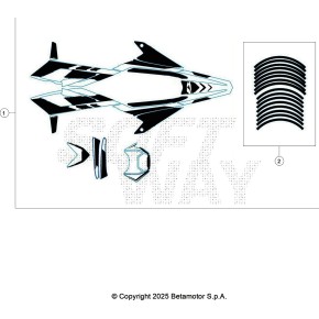 DECALCO CERCHI - ENDURO WHITE RR 2T S