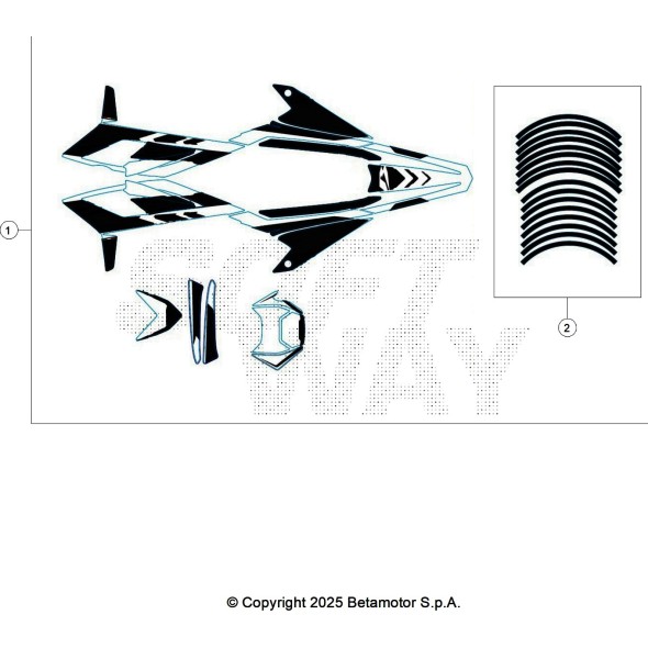 DECALCO CERCHI - ENDURO WHITE RR 2T S