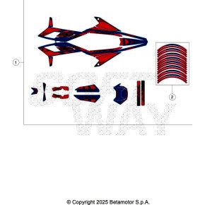 DECALCO SERIE COMPLETA - MOTARD BLUE RR