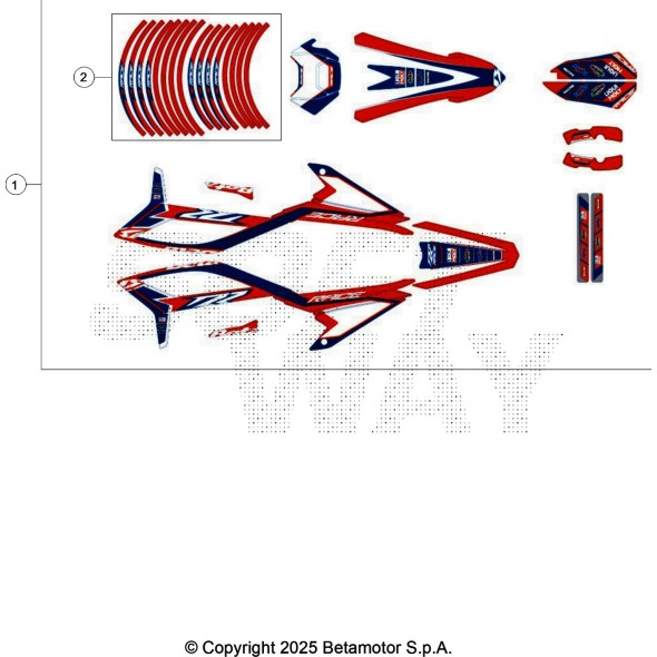 DECALCO SERIE COMPLETA - ENDURO RR 2T