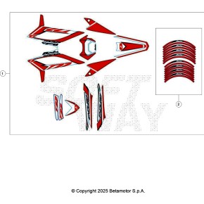 DECALCO SERIE COMPLETA - ENDURO WHITE RR