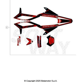 DECALCO SERIE COMPLETA - ENDURO RED RR 2