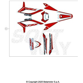 DECALCO SERIE COMPLETA - ENDURO WHITE RR