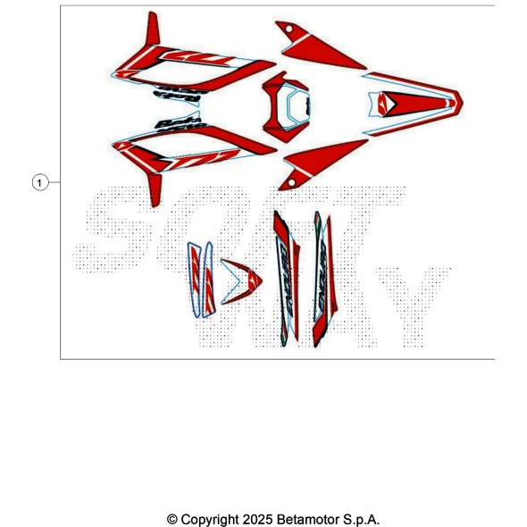 DECALCO SERIE COMPLETA - ENDURO WHITE RR