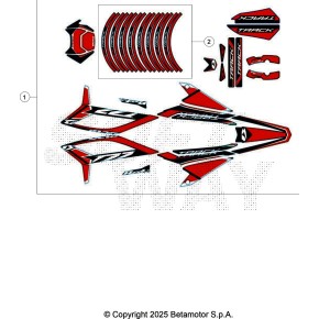 DECALCO SERIE COMPLETA - MOTARD BLACK RR