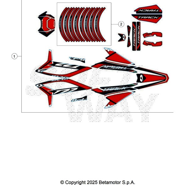 DECALCO SERIE COMPLETA - MOTARD BLACK RR