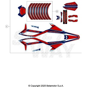 DECALCO SERIE COMPLETA - MOTARD BLUE RR