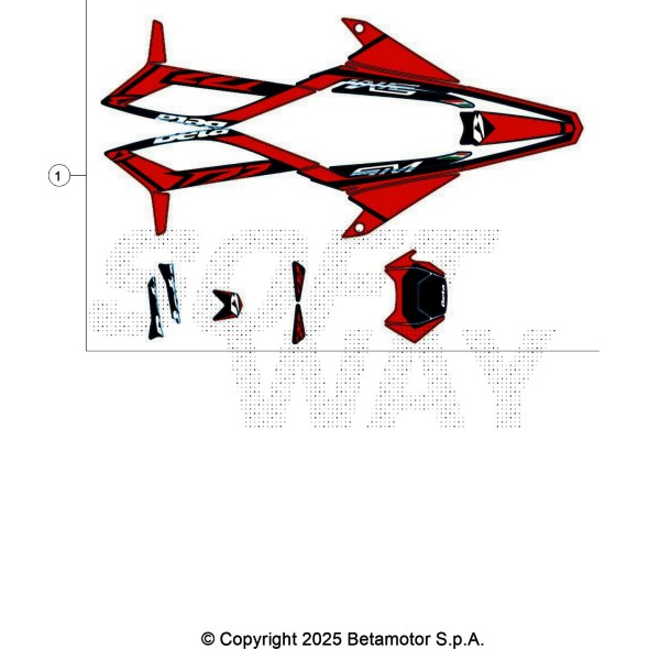 DECALCO SERIE COMPLETA - MOTARD BLACK RR