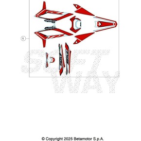 DECALCO SERIE COMPLETA - MOTARD WHITE RR