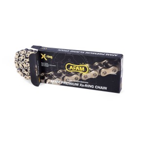 Catena AFAM 520 XRR3 - 118 maglie - Oro/nero - con XS-ring A520XRR3118G