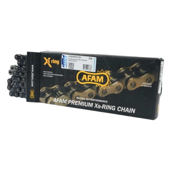 Catena AFAM 520 XRR3 - 118 maglie - Nero/cromato - con XS-ring A520XRR3118K