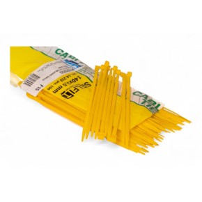 Fascette di cablaggio in nylon - Lunghezza 140mm, larghezza 3,5mm - Giallo (100 pezzi) AT2205G