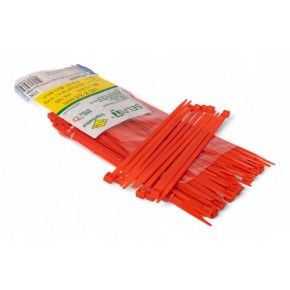 Fascette di cablaggio in nylon - Lunghezza 140mm, larghezza 3,5mm - Rosso (100 pezzi) AT2205R