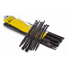 Fascette di cablaggio in nylon - Lunghezza 200mm, larghezza 4,5mm - Nero (100 pezzi) AT2206N