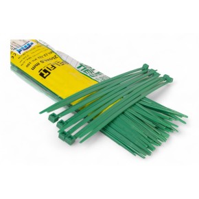 Fascette di cablaggio in nylon - Lunghezza 200mm, larghezza 4,5mm - Verde (100 pezzi) AT2206V