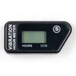 Contaore digitale a vibrazione con reset conteggio parziale nero AT2210