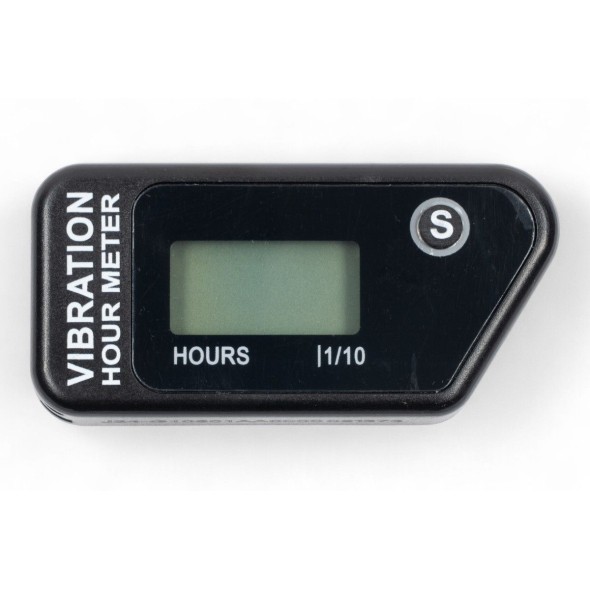Contaore digitale a vibrazione con reset conteggio parziale nero AT2210