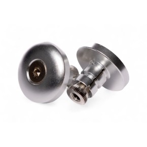 Coppia tappi in alluminio per chiusura estremità manubrio ø 14mm AV2010