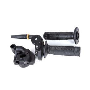 Comando gas con manopole e cuffia coprigasDOMINO "HR" Minicross/Enduro 4T monofilo AV2324