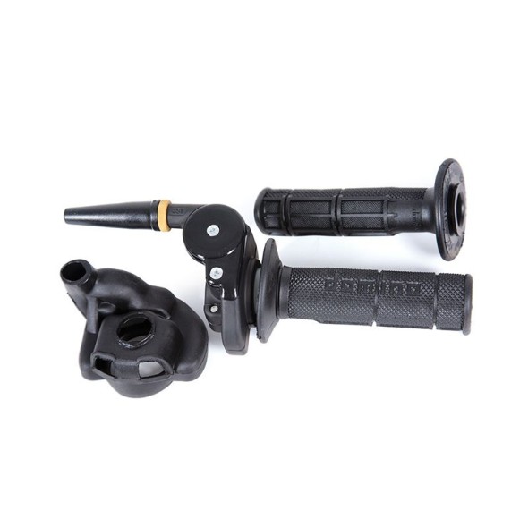 Comando gas con manopole e cuffia coprigasDOMINO "HR" Minicross/Enduro 4T monofilo AV2324