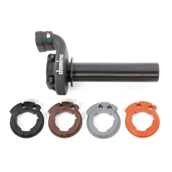 Comando gas bifilo con 4 ghiere, senza manopole DOMINO "KRK EVO" Cross/Enduro bifilo AV2334