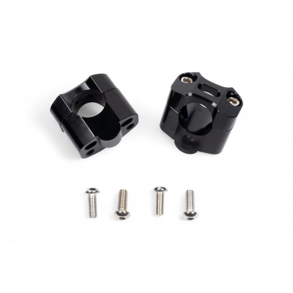 Adattatori rialzati da 25mm per passare da manubrio ø 22mm a ø 28,6mm - Nero AV2342N