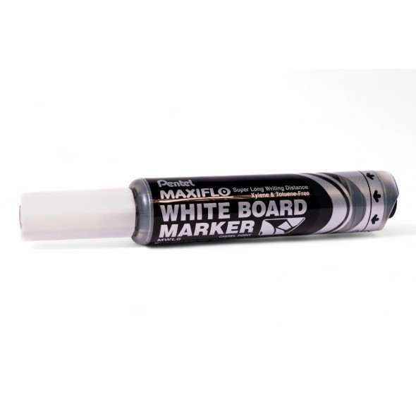 Marcatore cancellabile Maxiflo per lavagne - Punta a scalpello da 2-6mm - Nero AV3402N