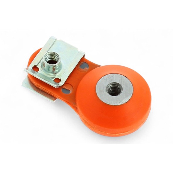 Silent block alluminio e gomma arancione con clips, modello HUSQVARNA/KTM AV3406A