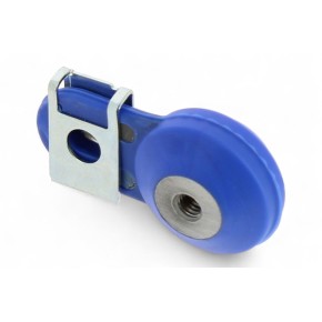 Silent block alluminio e gomma blu con clips, modello HUSQVARNA/KTM AV3406B