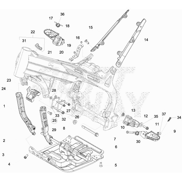 PIASTRA SOTTO MOTORE EVO 2T -COMPLETA-