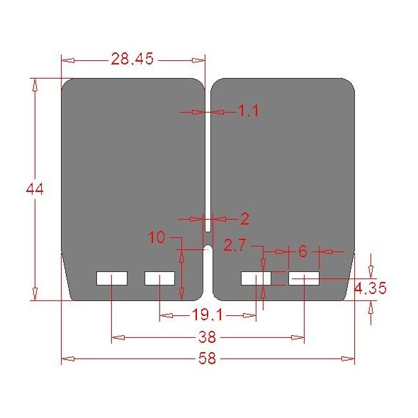 Lamelle CARBONO RACING per V-Force4 (4 pz) CRV1054